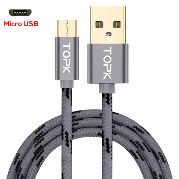 Micro USB Cable 2.4A Fast Data Sync Charging Cable For Samsung Huawei Xiaomi LG Andriod Microusb Mobile Phone Cables