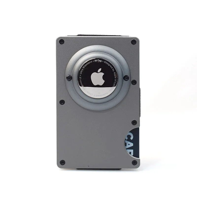 Minimalist Aluminum Metal Airtag Card Case