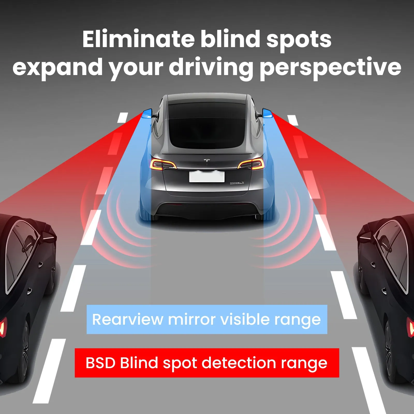 Model 3/Model Y Left and Right Blind Spot Monitoring Assist System - AMD (21 ) Tesstudio®