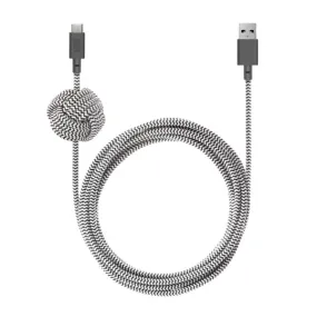 Native Union 3m Night Cable USB-C to USB-A - Zebra