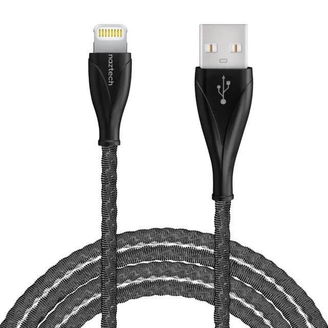 Naztech Elite Series MFI Lightning Metal Cable 4ft Black