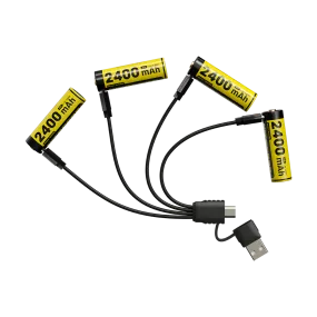 Nitecore NH2400 2400mAh USB-C Rechargeable AA Battery 4-Pack