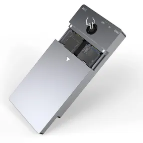 NVMe M.2 Dual-Bay Offline Clone Hard Drive Enclosure