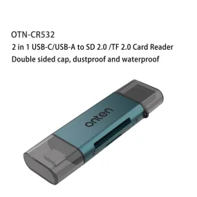 Onten CR532 USB 2 in 1 SD2.0/TF2.0 Card Reader