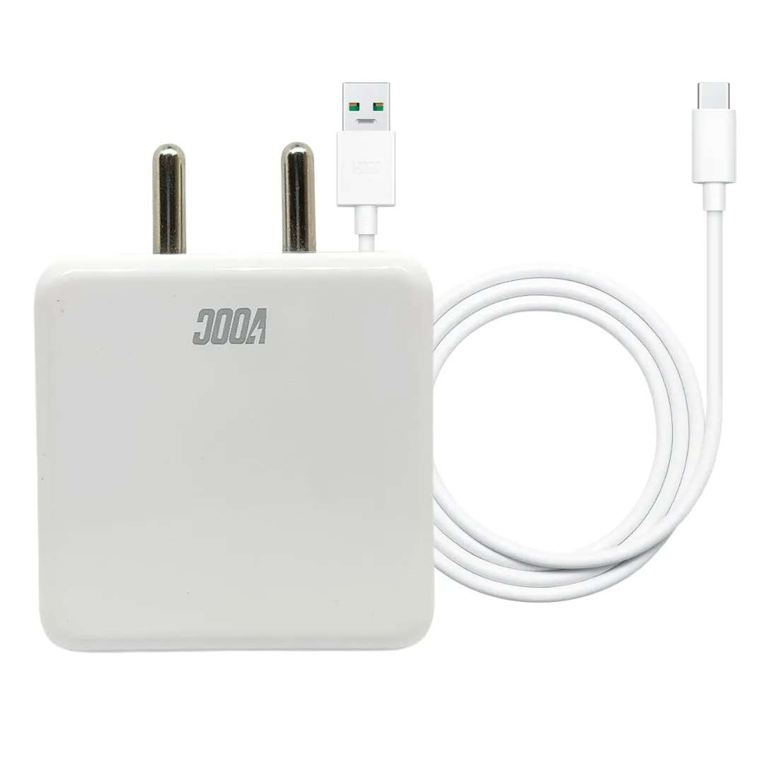 Oppo F15 4 Amp Type-C  Vooc Charger With C-Type Cable