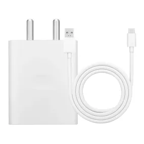 Oppo Reno 7z SUPERVOOC 33W Fast Mobile Charger With Type-C Cable White