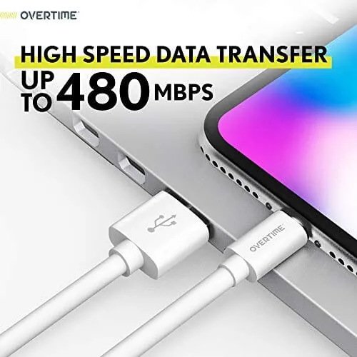 Overtime iPhone Lightning Cable MFI Certified 1ft Iphone Charger Cord