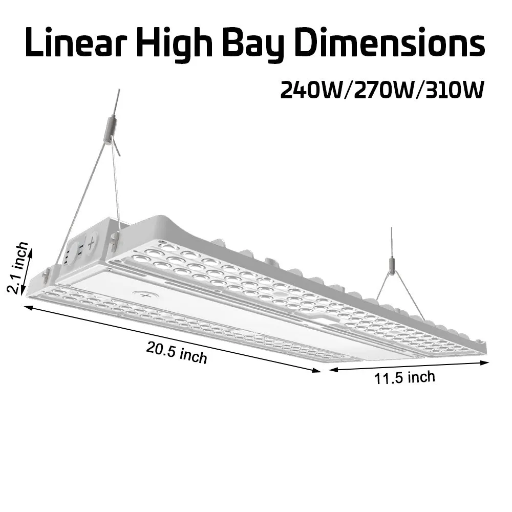 PAVO IV LED High Bay Light - 310W/270W/240W -5000K/4000K - up to 46,000 lumens - 277-480V - 1000W Metal Halide Equal