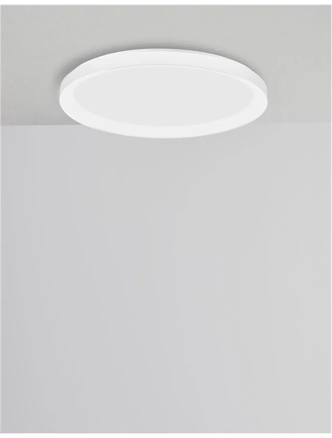 PER Dimmable Sandy White Aluminium & Acrylic Thin 38cm Ring Flush Small - ID 10608