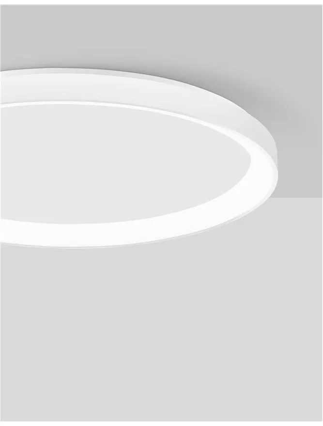PER Dimmable Sandy White Aluminium & Acrylic Thin 38cm Ring Flush Small - ID 10608