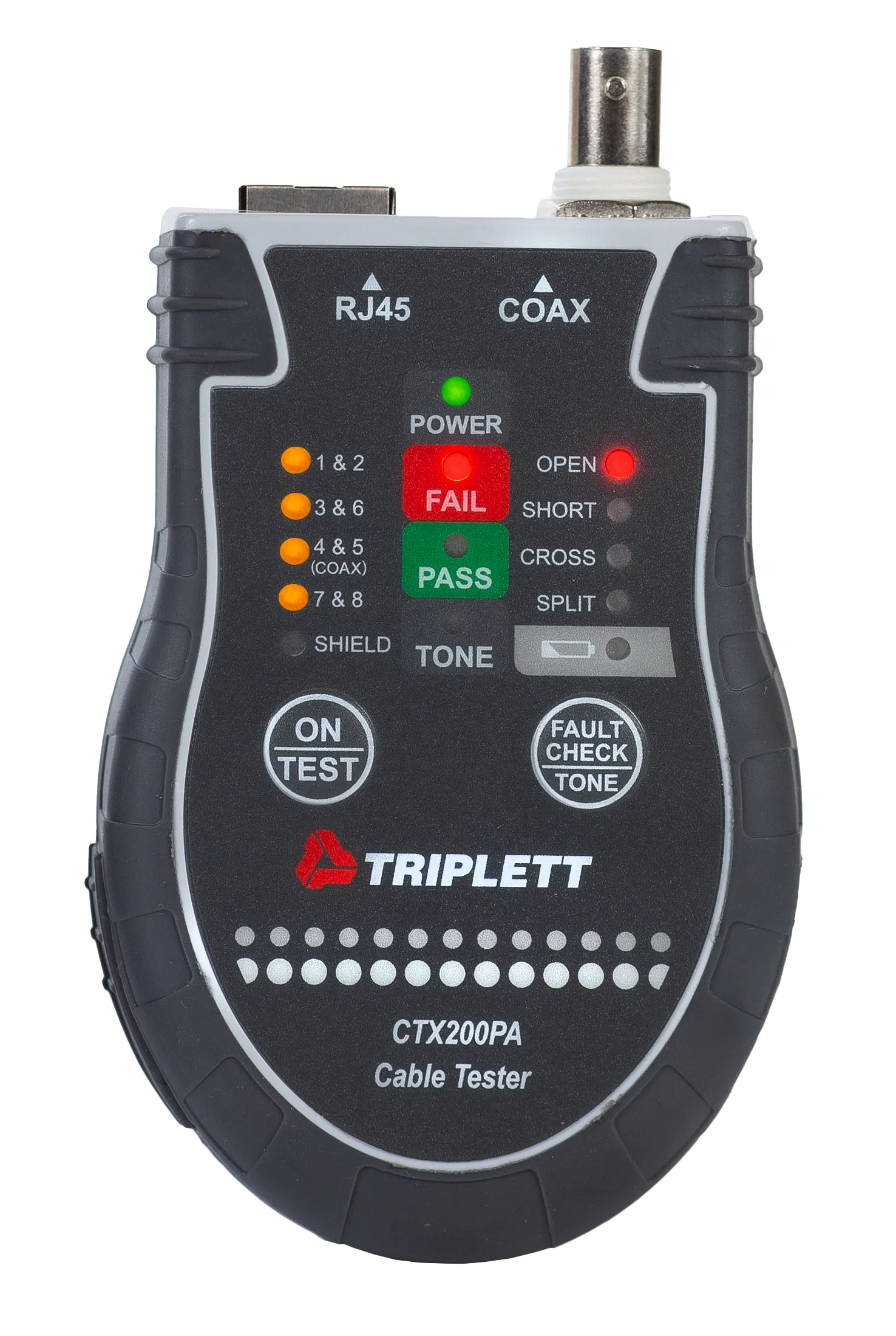 Pocket Cat™  RJ45 and Coax Tester: Traces Wire Types and Performs TI1568 Tests  - (CTX200)