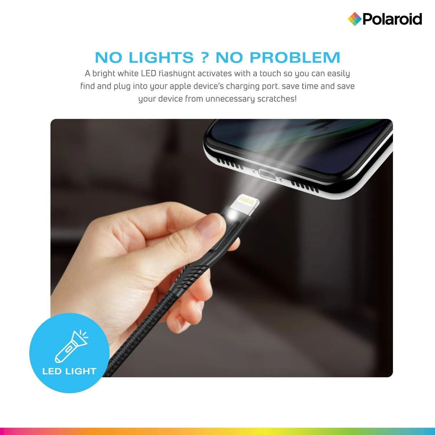 Polaroid Apple MFi Certified 5 Ft. Lightning Cable