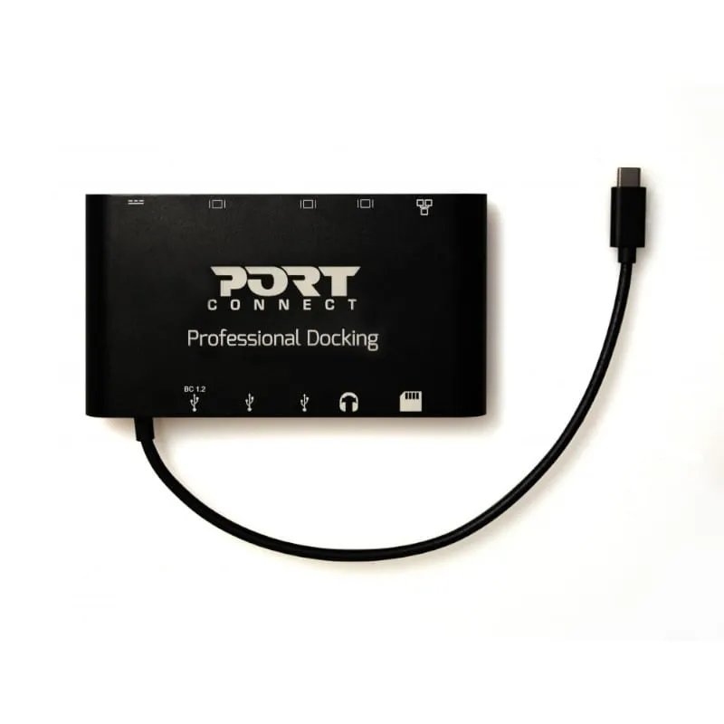 Port Usb Type-C 3 X Usb3.0|1 X Aux|12 X Micro Sd Card Reader|1 X Mini Dp|1 X Rj45|1 X Hdmi|1 X Vga|1 X Type-C Pd Dock - Black