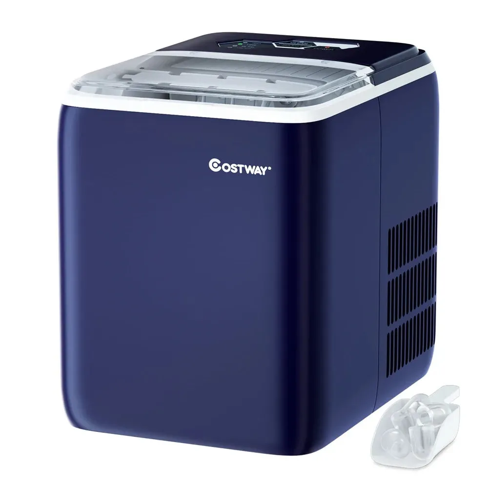 Portable Countertop Ice Maker Machine 44Lbs/24H Self-Clean w/Scoop Mint Green, ice cube maker machine electric , home appliance