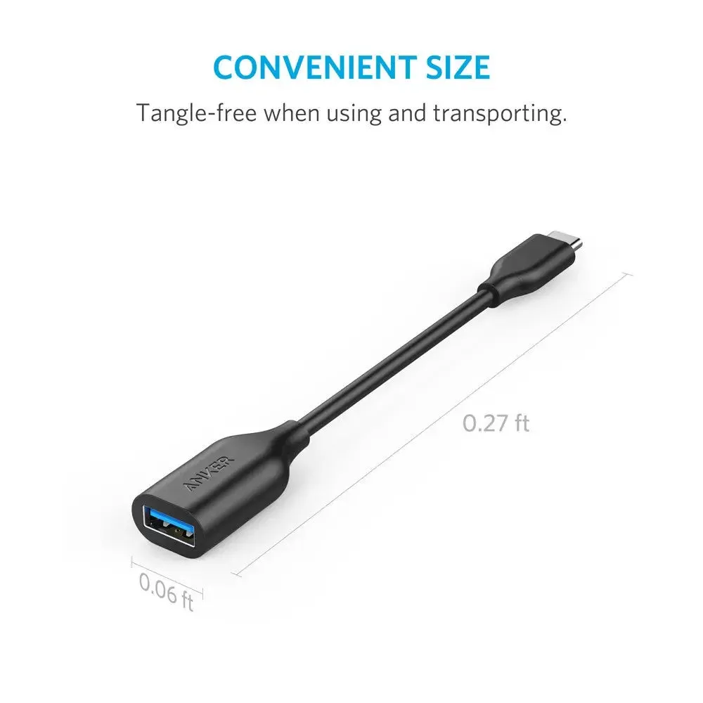 PowerLine USB-C to USB 3.1 Adapter 0.27ft/8cm A8165