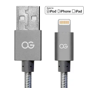 Premium High Speed Apple® MFi Certified Lightning® to USB Charge & Sync Cable, 3ft, Gray