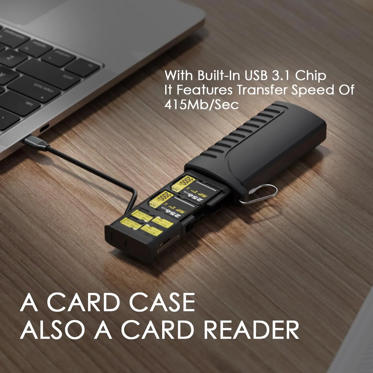 ProFocus CardSafe ProReader High-Speed USB 3.1 Type-C SD/TF/Sim Card Reader