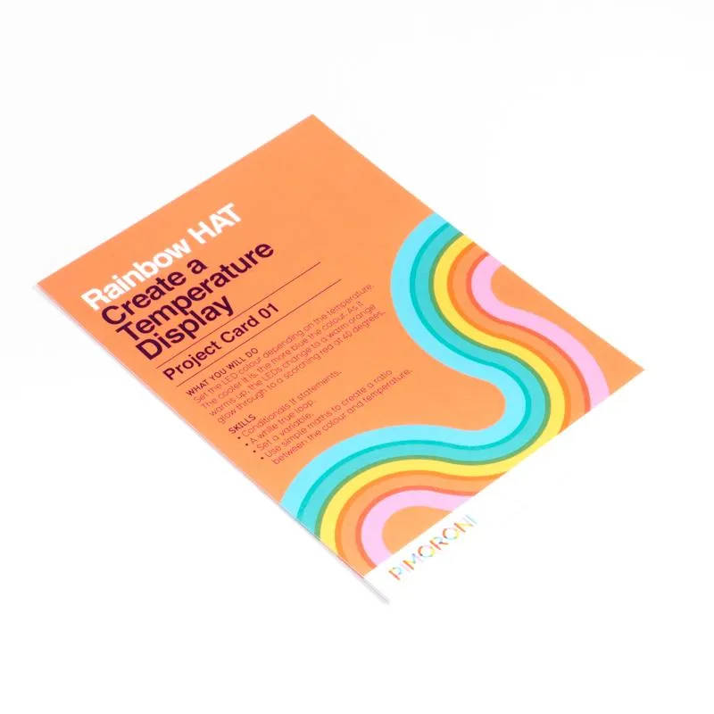 Rainbow HAT Learning Cards