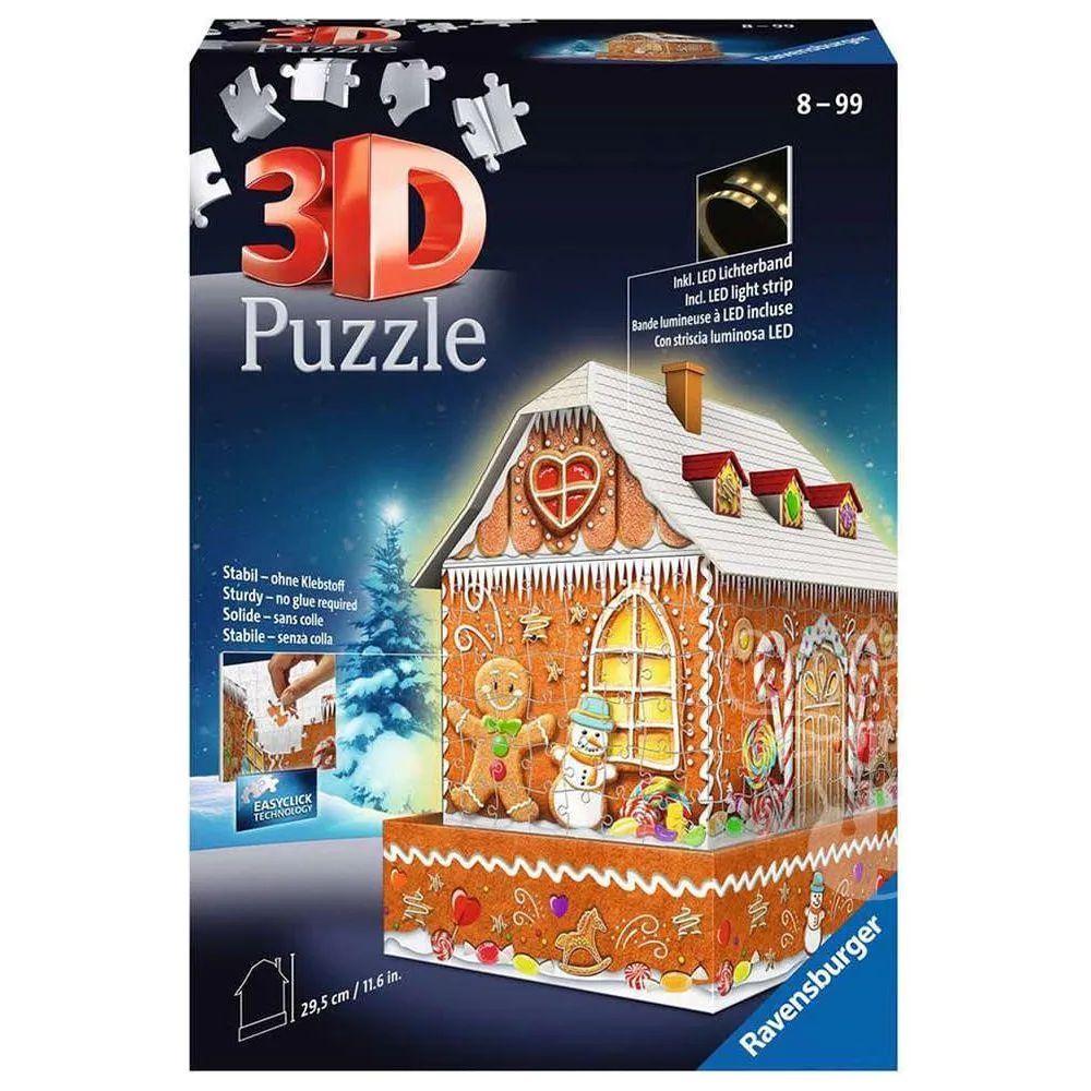 Ravensburger 3D Puzzle Gingerbread House Night Edition