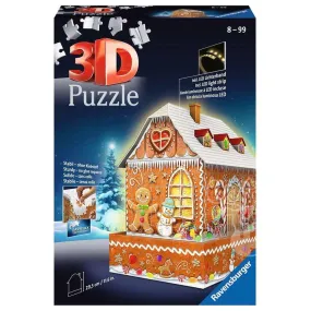 Ravensburger 3D Puzzle Gingerbread House Night Edition
