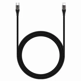 RockRose Knight CL 20W PD Quick Charge Type-C To Lightning Cable Black Grey 1 meter-H5E3