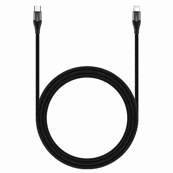 RockRose Knight CL 20W PD Quick Charge Type-C To Lightning Cable Black Grey 1 meter-H5E3