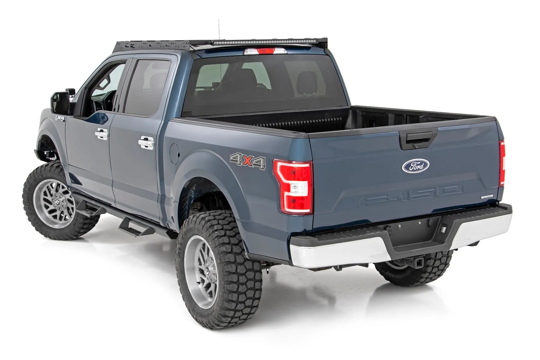 Roof Rack - FR & RR 40 Inch Single Row BLK LEDs - Ford F-150 (15-18)