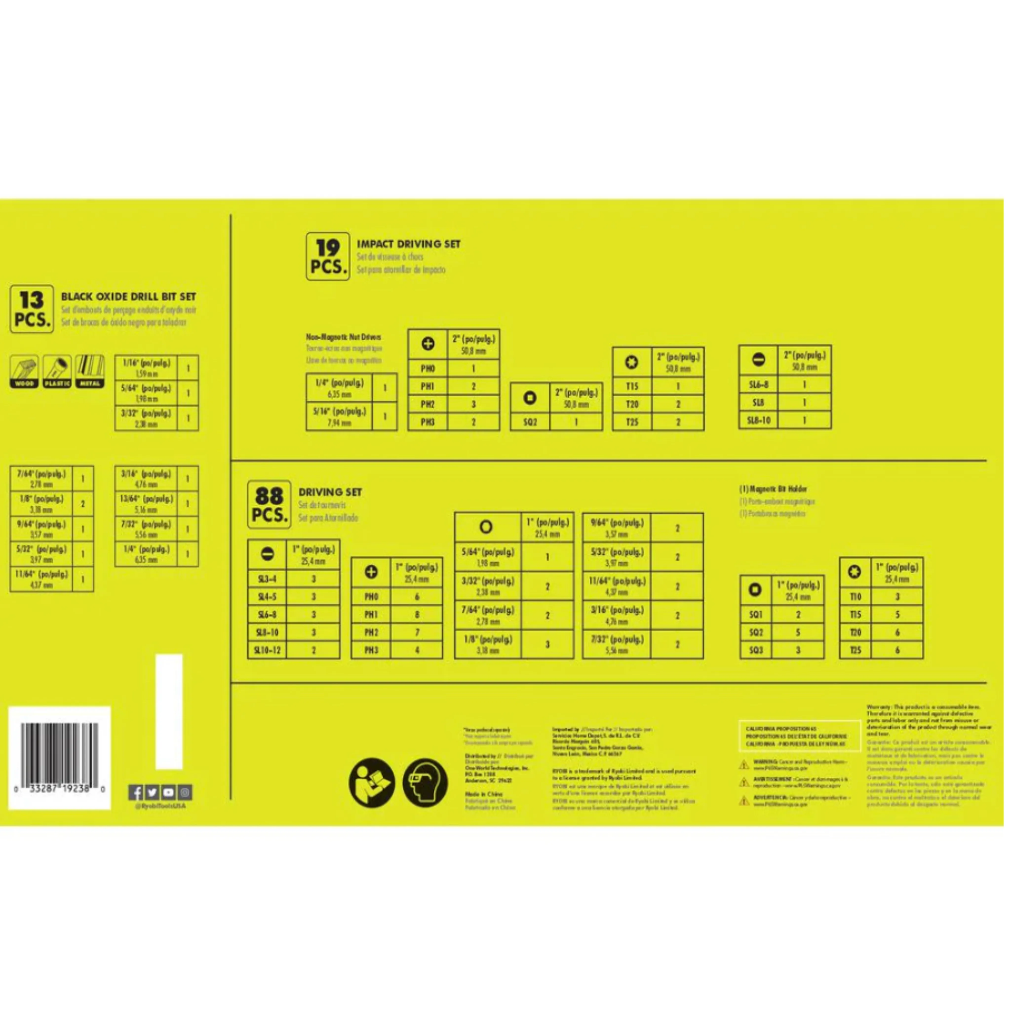 RYOBI 120-Piece Drill and Impact Rated Drive Kit