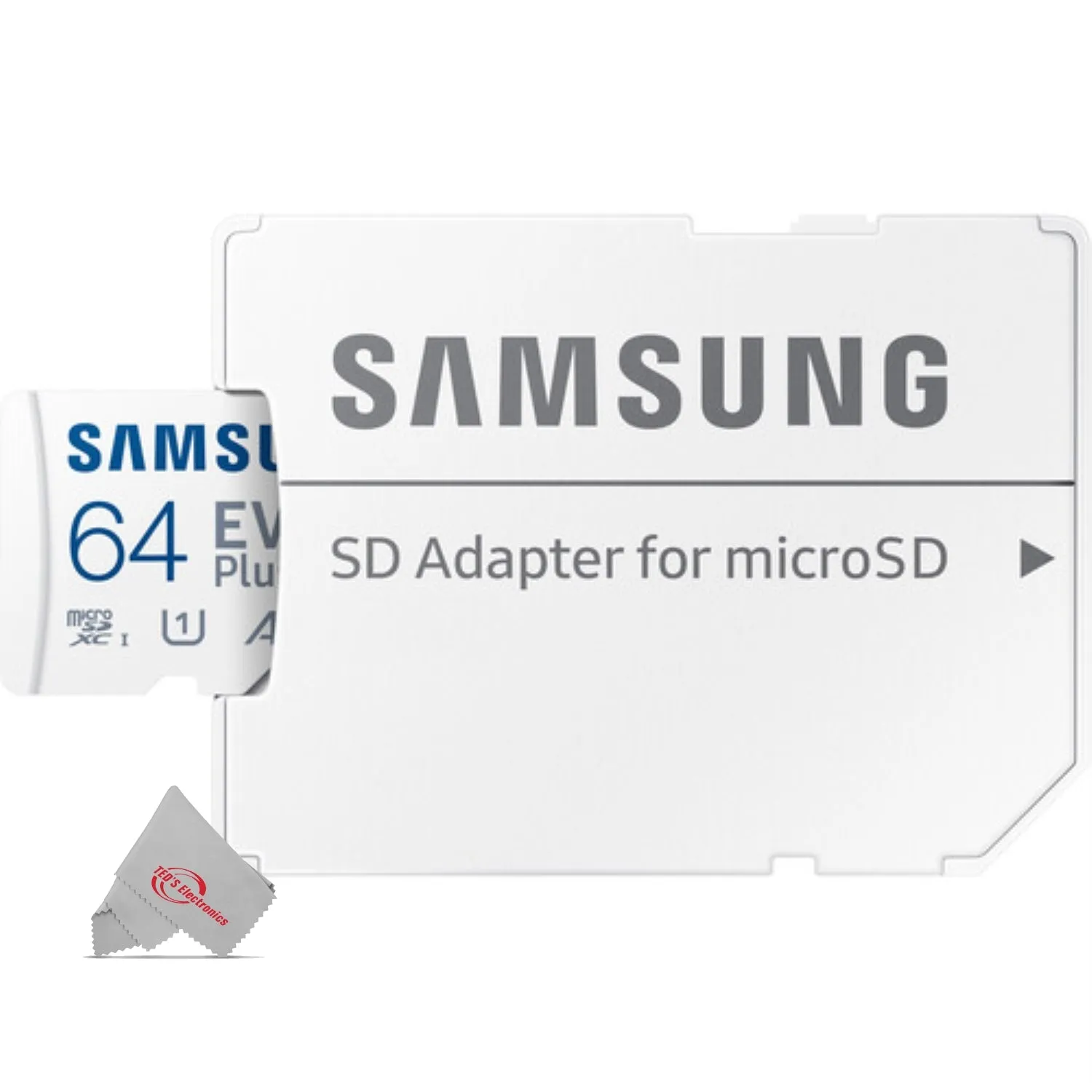Samsung 64GB EVO Plus UHS-I microSDXC Memory Card with SD Adapter