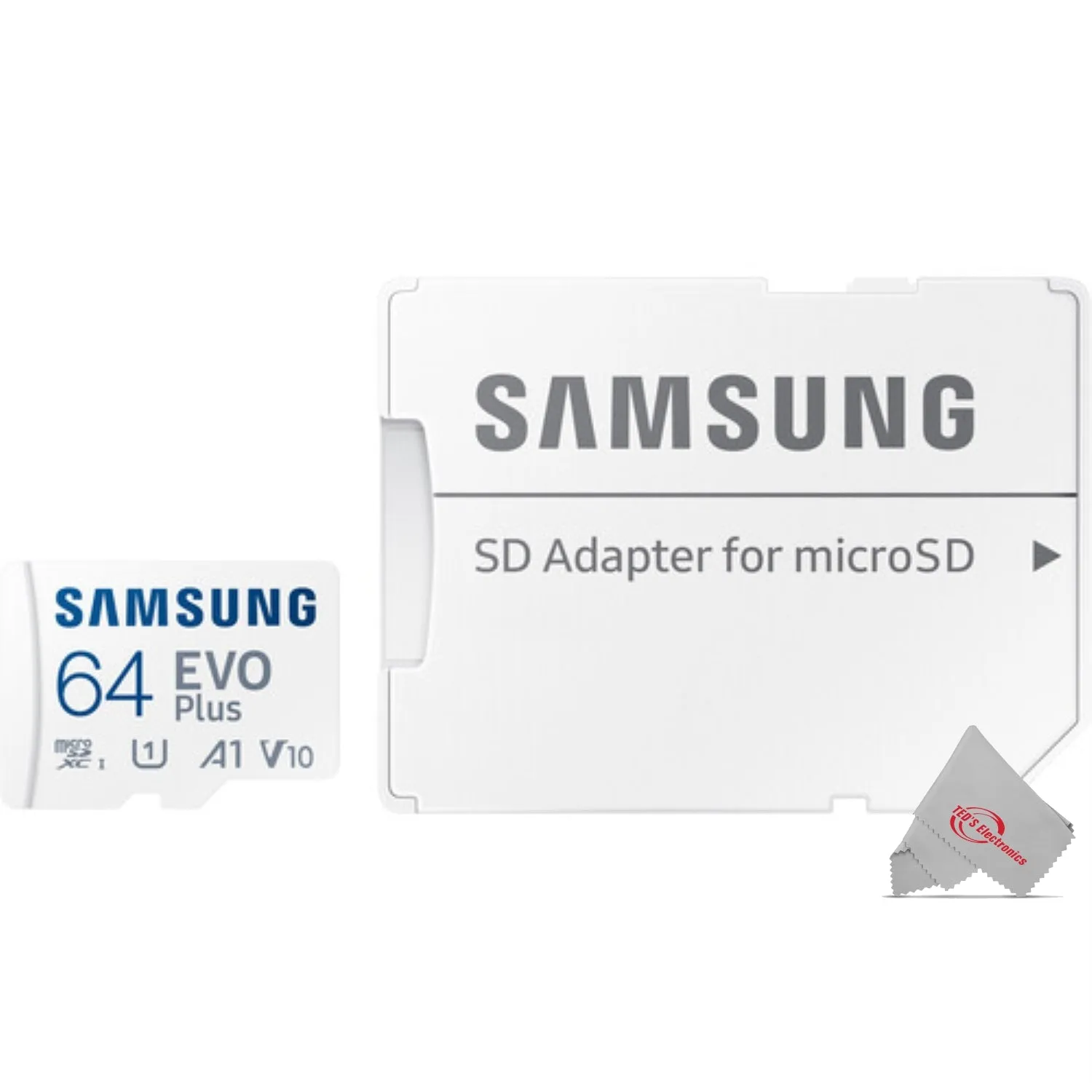 Samsung 64GB EVO Plus UHS-I microSDXC Memory Card with SD Adapter