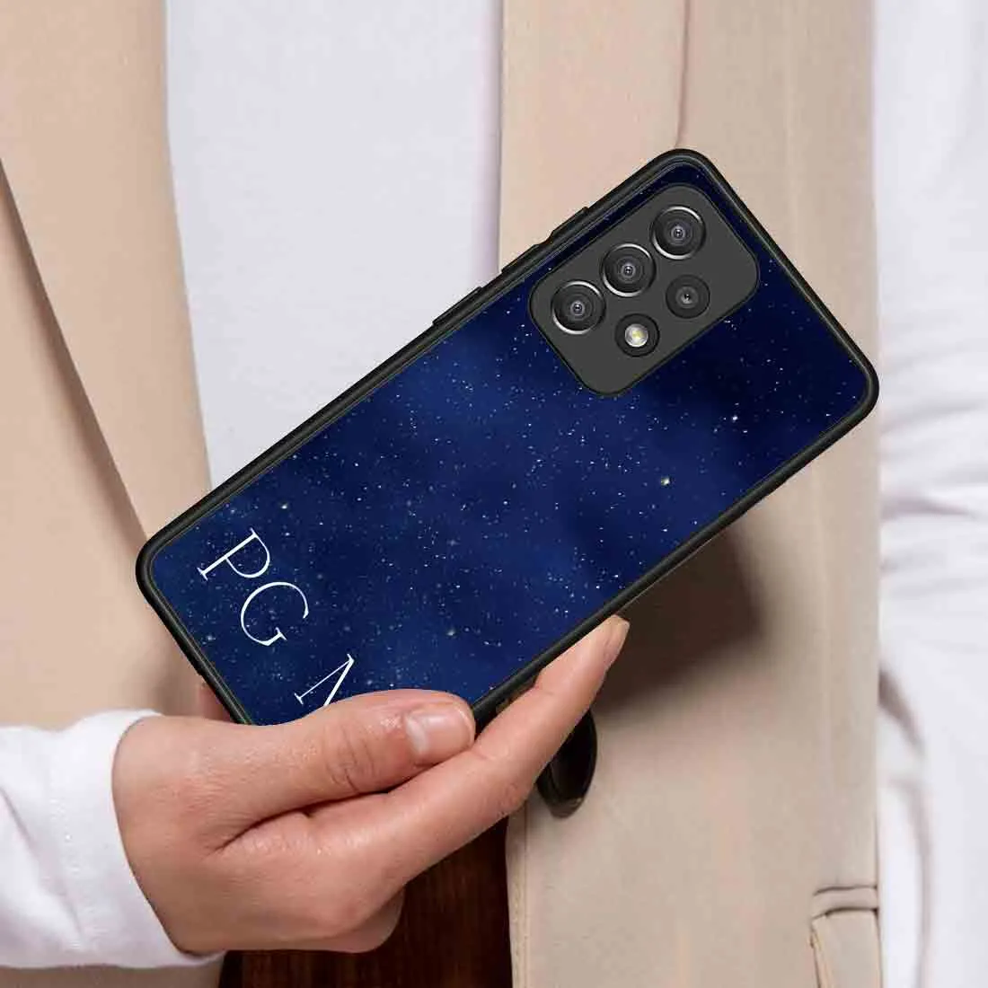 Samsung A52 Phone Cover Custom Designer Phone Cases with Name - Starry Night