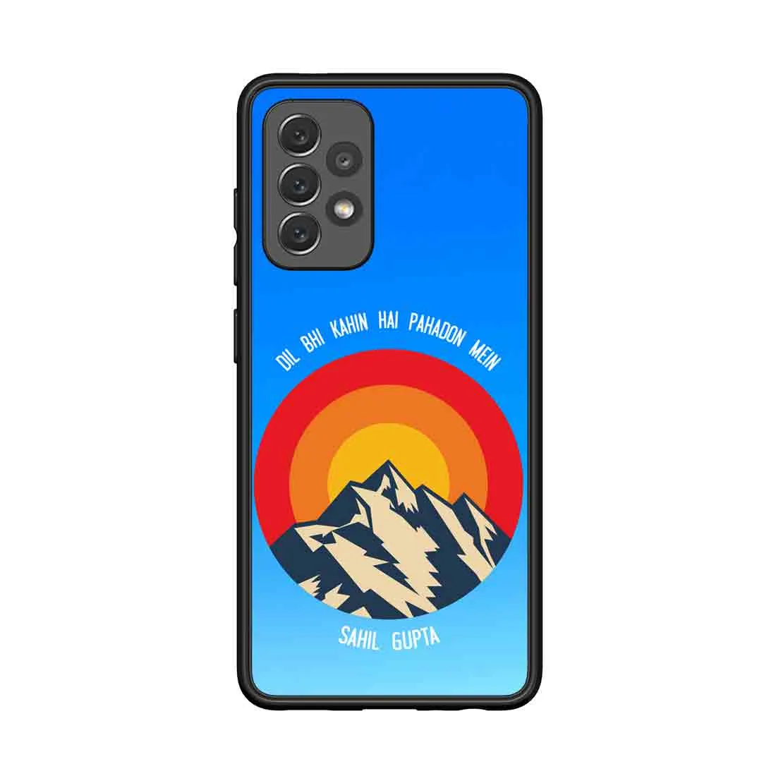 Samsung A72 Back Cover Personalized Samsung Phone Cases with Name- Adventure Mountains