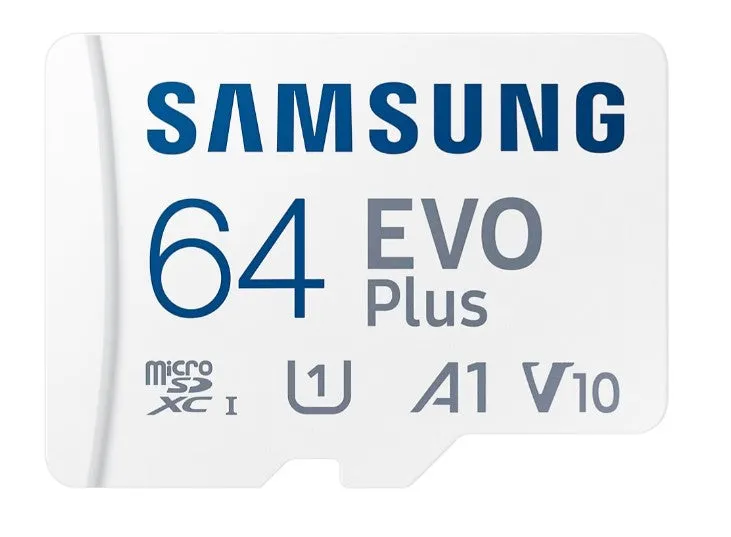 Samsung EVO Plus microSDXC Memory Card 64GB/128GB/256GB/512GB, With Adapter