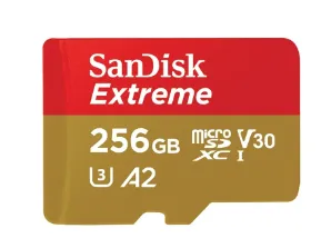 SanDisk Extreme microSDXC UHS-I Card (Class 10) 4K UHD - 64gb(SDSQXAH)/128gb(SDSQXAA)/ 256gb, 512gb(SDSQXAV)