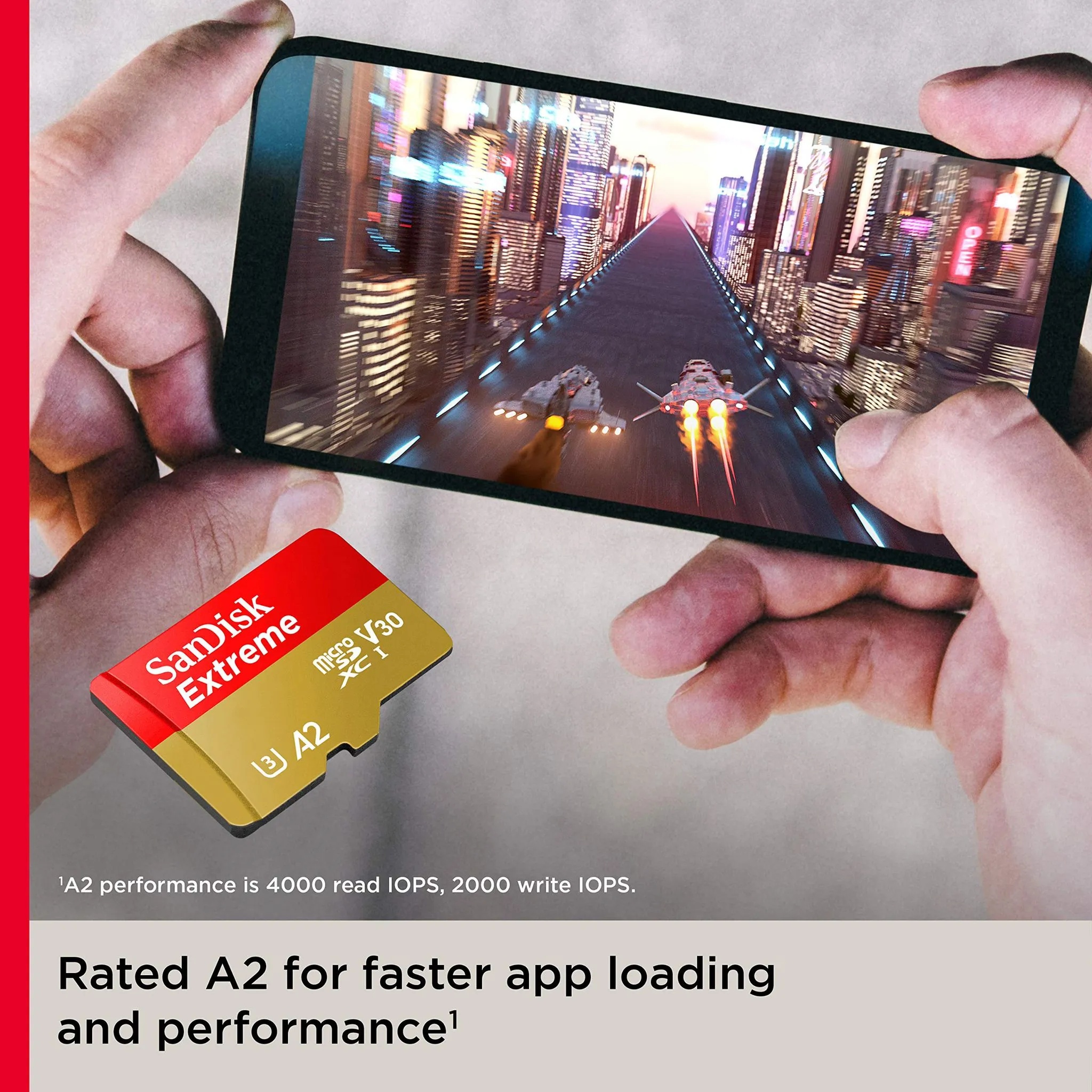 SanDisk Extreme microSDXC UHS-I Card (Class 10) 4K UHD - 64gb(SDSQXAH)/128gb(SDSQXAA)/ 256gb, 512gb(SDSQXAV)