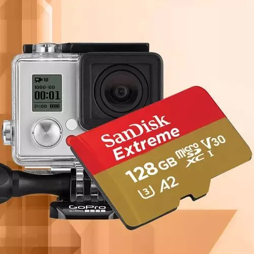 SanDisk Extreme microSDXC UHS-I Card (Class 10) 4K UHD - 64gb(SDSQXAH)/128gb(SDSQXAA)/ 256gb, 512gb(SDSQXAV)