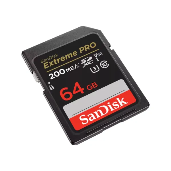 SanDisk Extreme Pro 64GB SDXC UHS-I 200MB/s Memory Card - V30