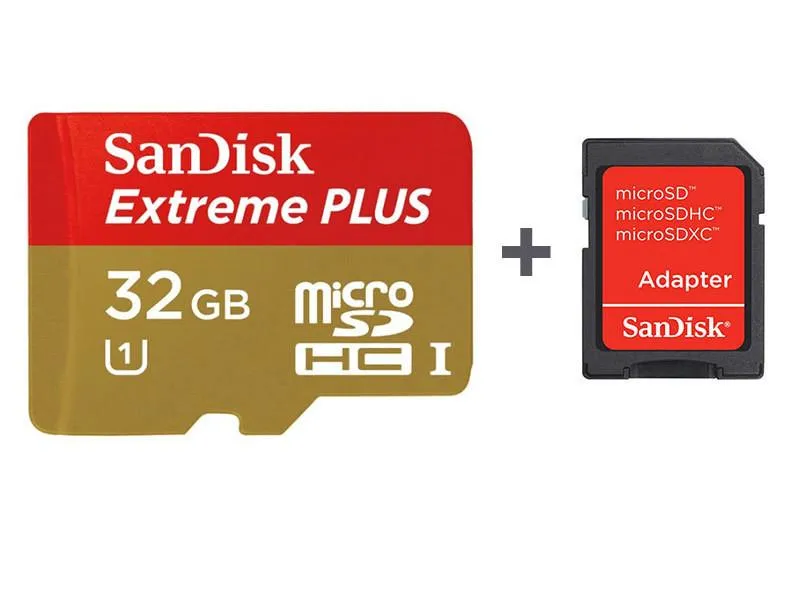 SanDisk EXTREME®PLUS MICRO SDHC C 10 CARDS Read 80MB/s Write Speed 533x