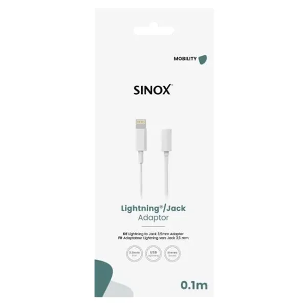 Sinox 3.5MM Mini Jack Lightning Cable - White | 053150