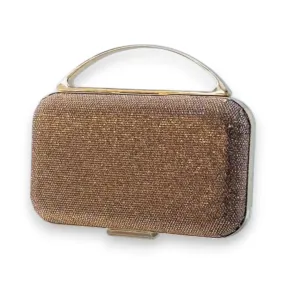 Small Gold Rhinestone Clutch Purse for Women