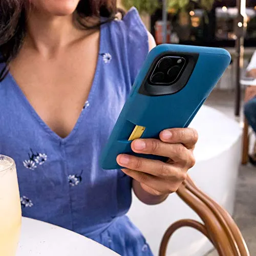 Smartish iPhone 11 Pro Wallet Case - Wallet Slayer Vol. 1 [Slim   Protective] Credit Card Holder (Silk) - Blues on The Green