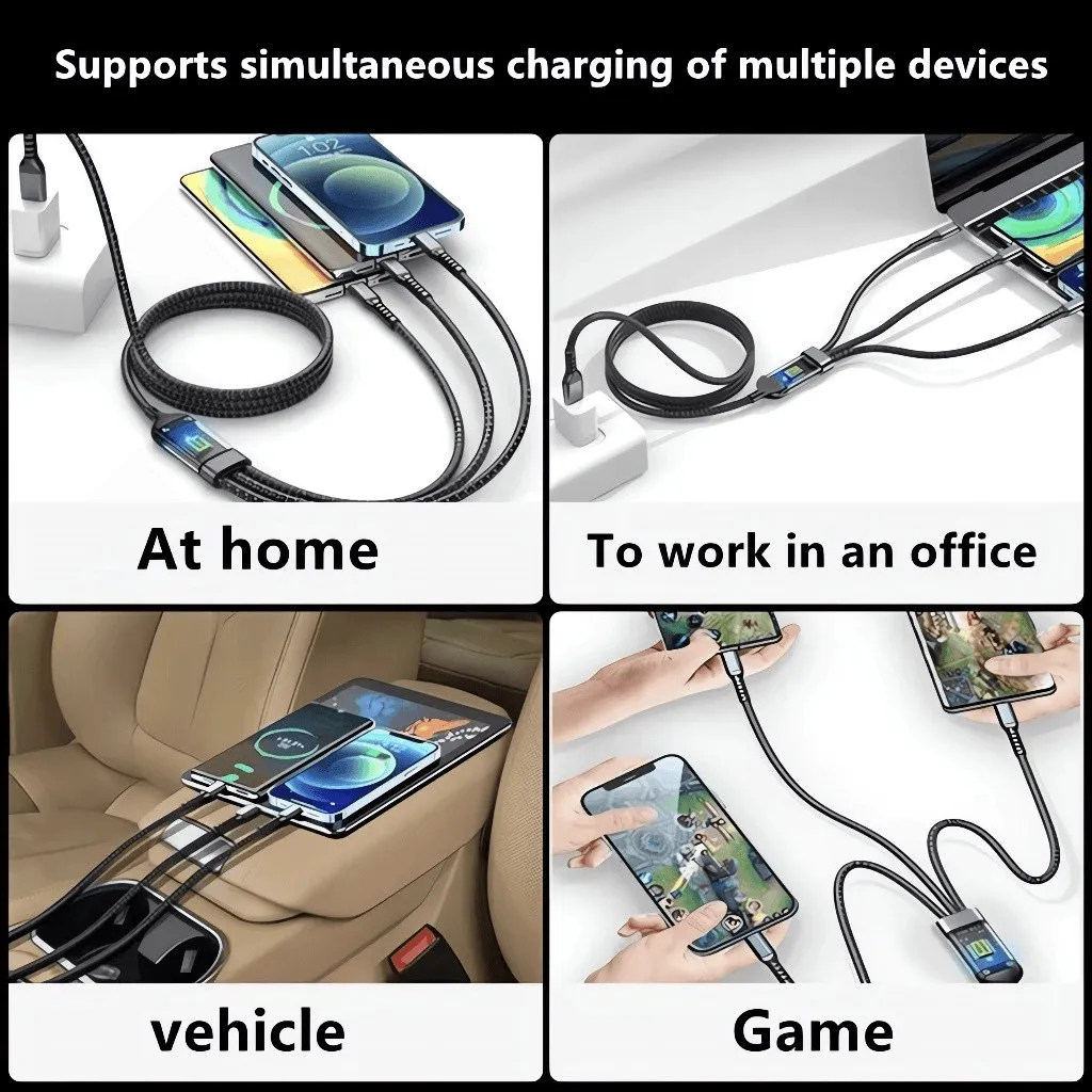 Soloffer 3 In 1 Fast Charging Cable 100W - SH81