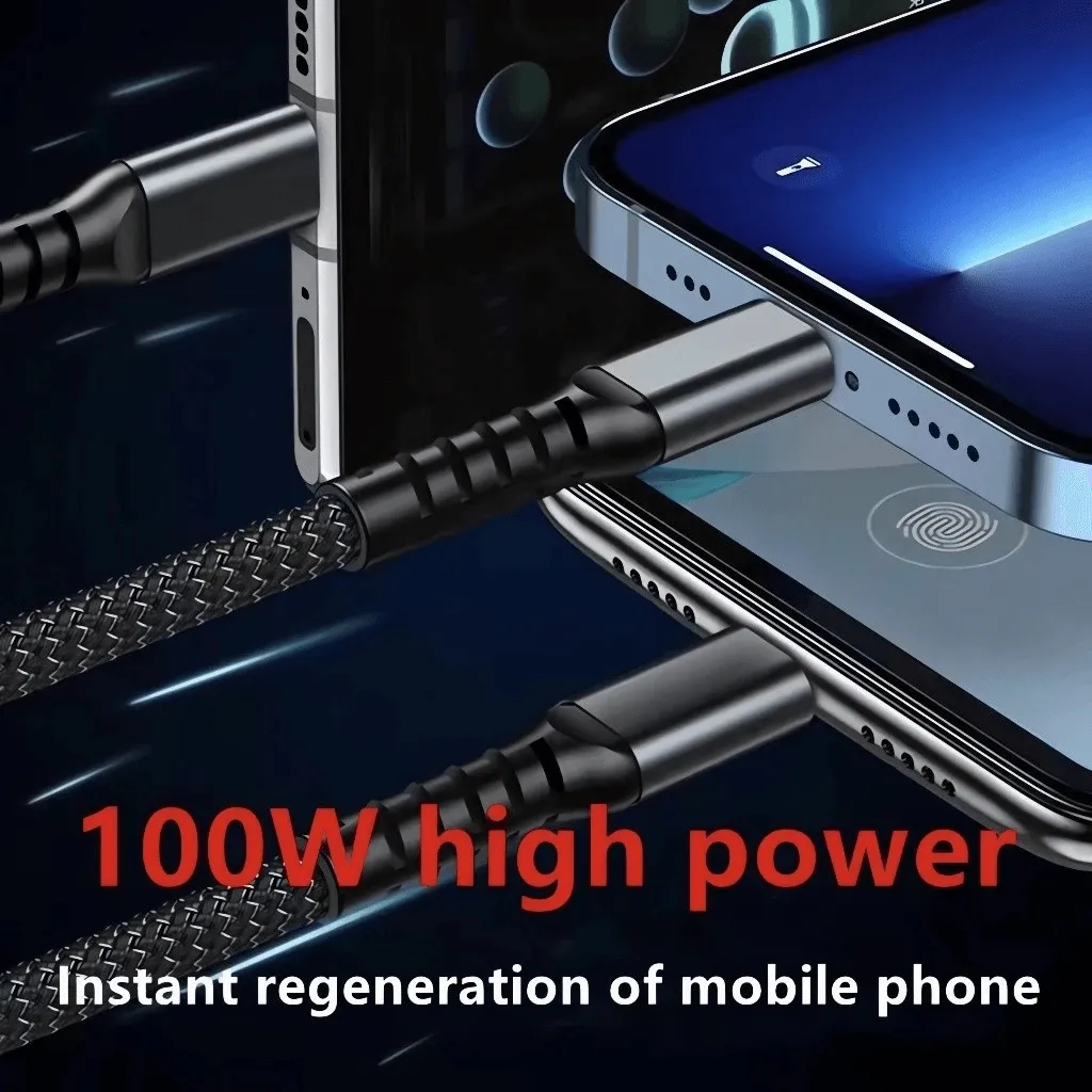 Soloffer 3 In 1 Fast Charging Cable 100W - SH81