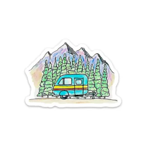 Sticker - Camper in the Mountains