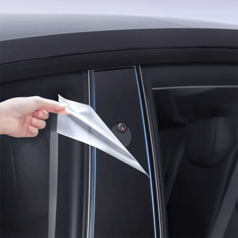 TAPTES® B-Pillar Transparent Protector Film for Tesla Model 3 Highland 2024 2025