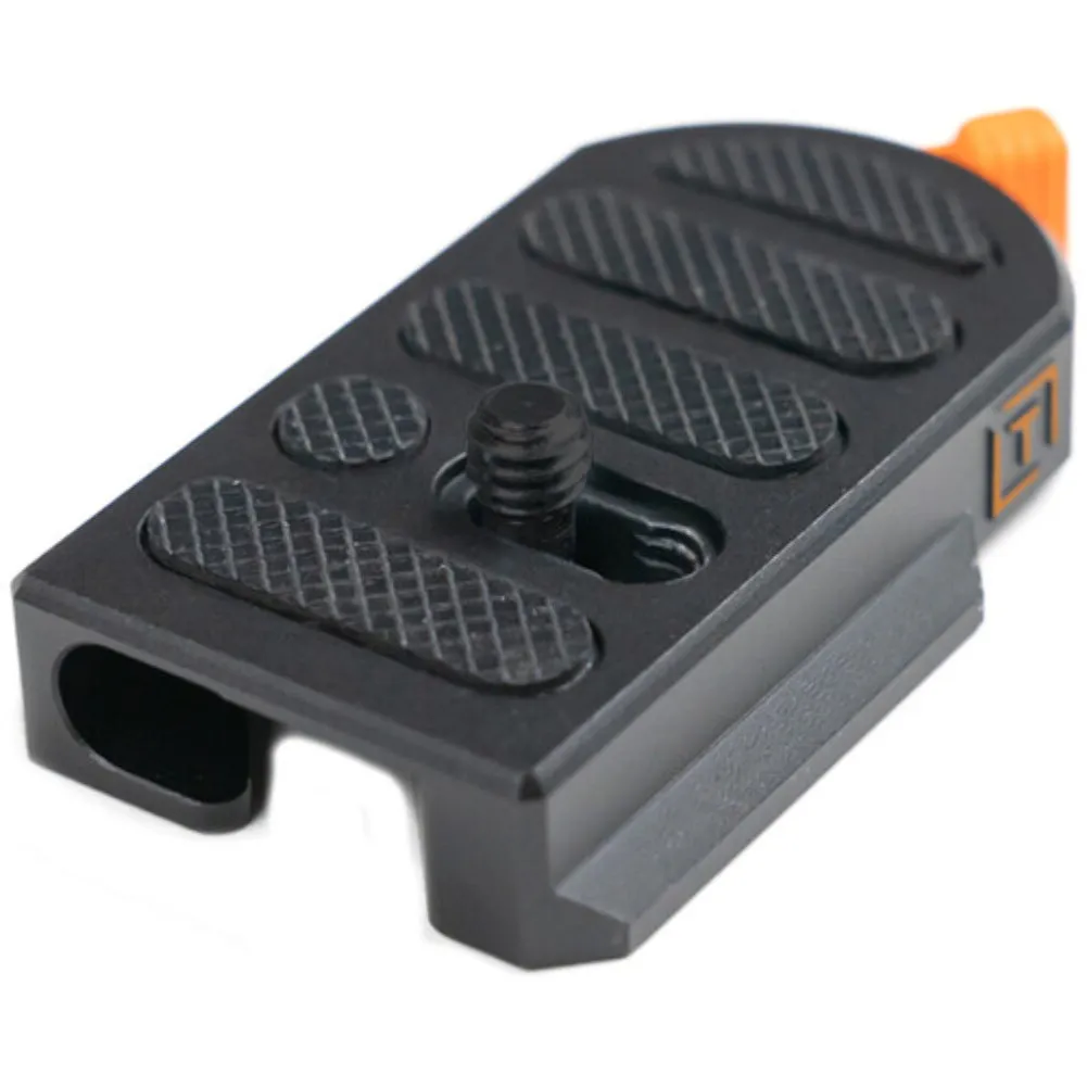 Tether Tools TetherGuard LeverLock Plate & TetherPro Dual Right-Angle USB-C Cable Kit (15', High-Visibility Orange) - Bundle