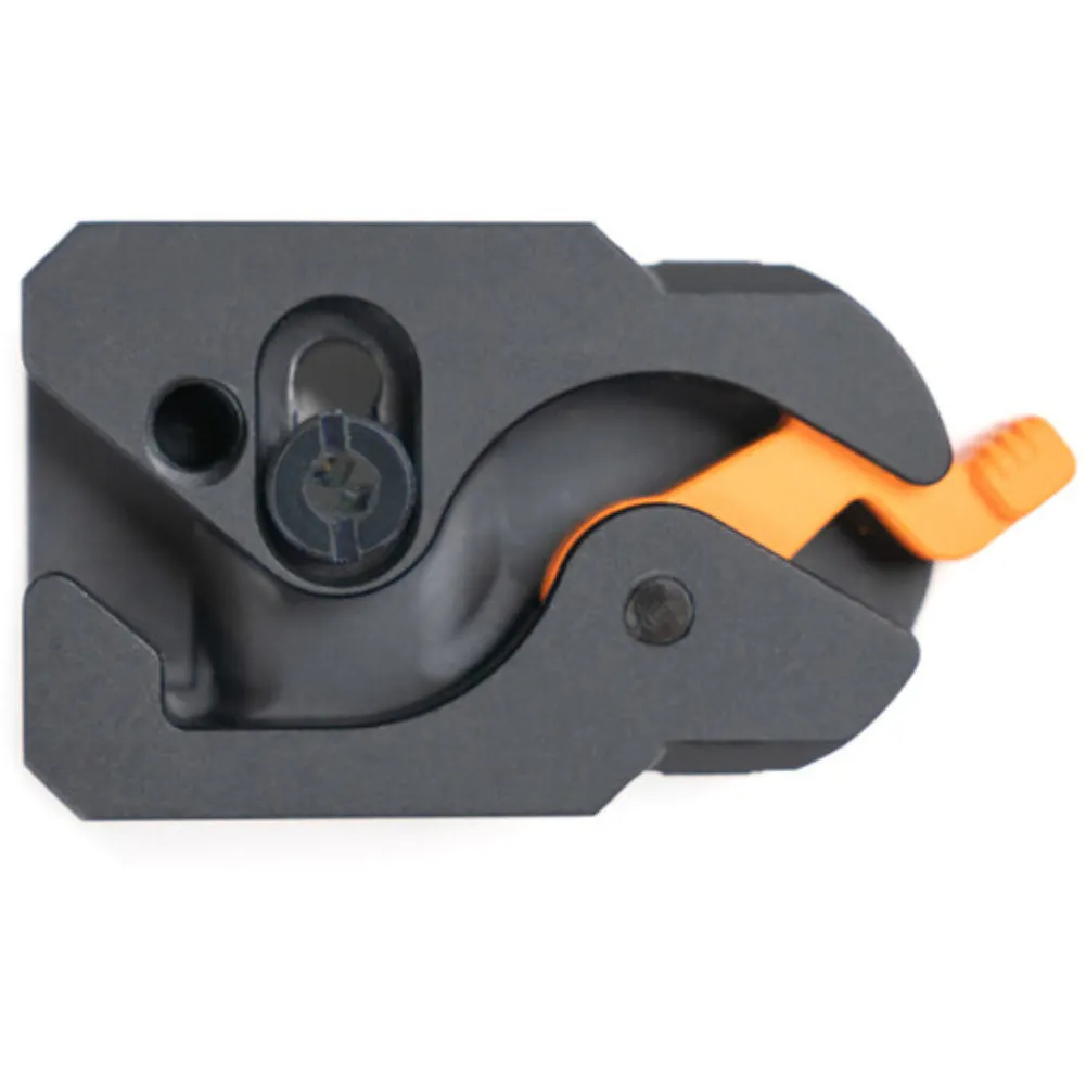 Tether Tools TetherGuard LeverLock Plate & TetherPro USB-C to Right-Angle USB-C Cable Kit (15', High-Visibility Orange) - Bundle