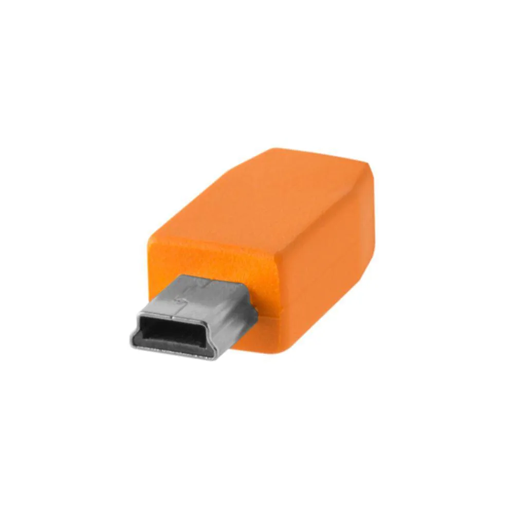 Tether Tools TetherPro USB-C to USB 2.0 Mini-B 5-Pin 4.6m Hi-Vis Orange