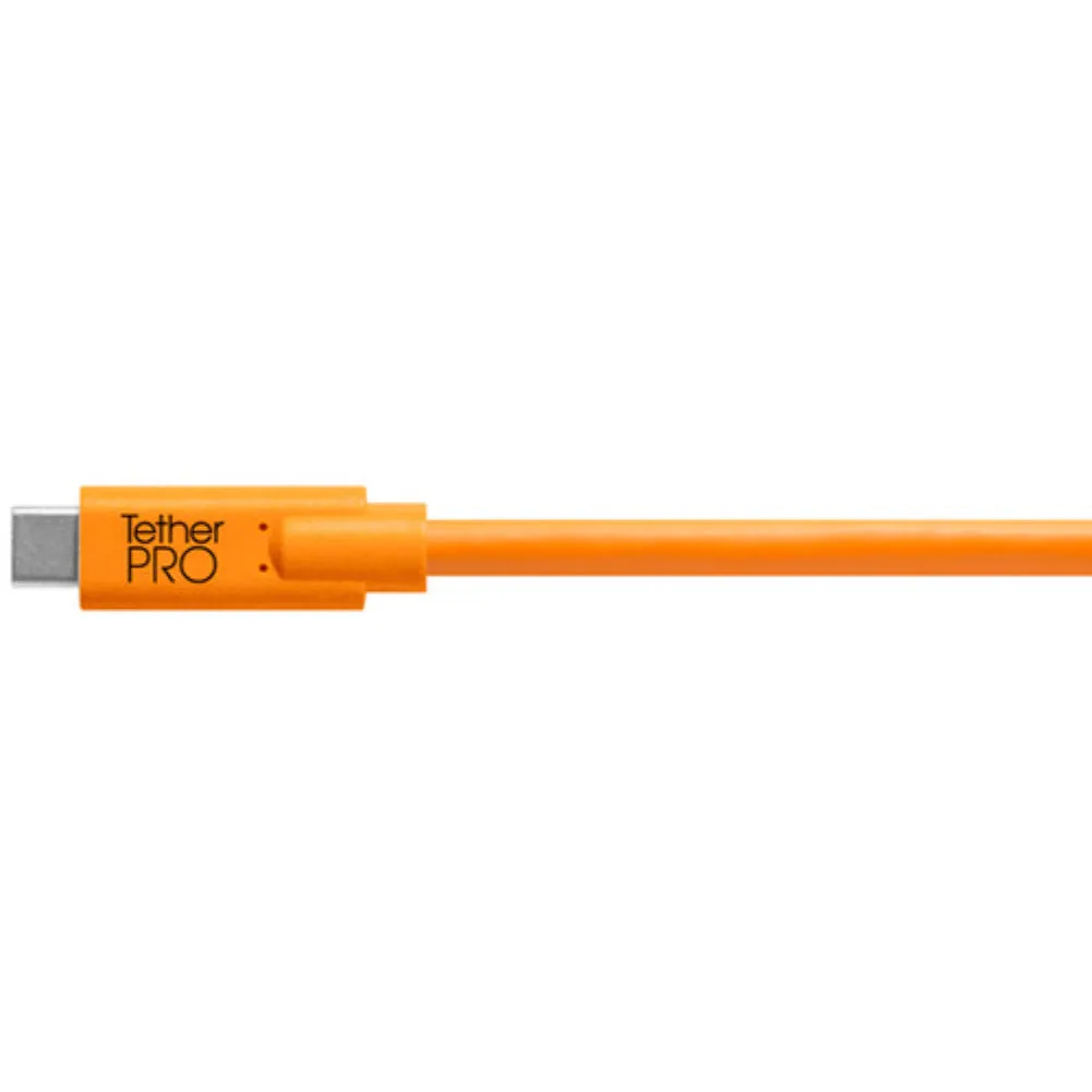 Tether Tools TetherPro USB Type-C Male to 8-Pin Mini-USB 2.0 Type-B Male Cable (15', Orange)