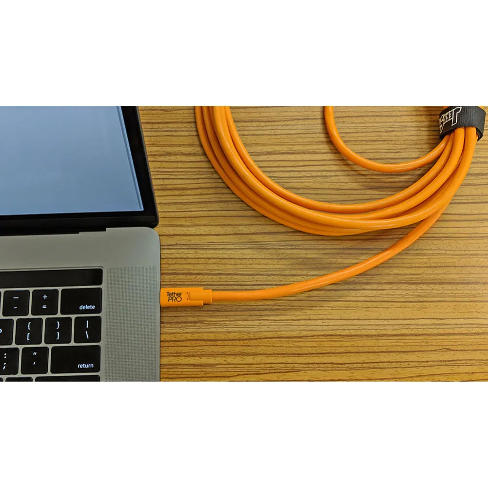Tether Tools TetherPro USB Type-C Male to 8-Pin Mini-USB 2.0 Type-B Male Cable (15', Orange)